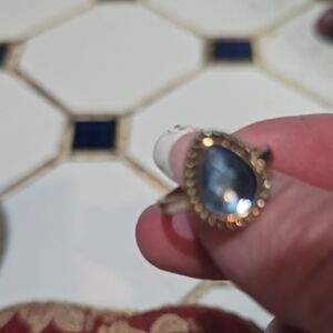 Elegant Gold and Blue Stone Ring